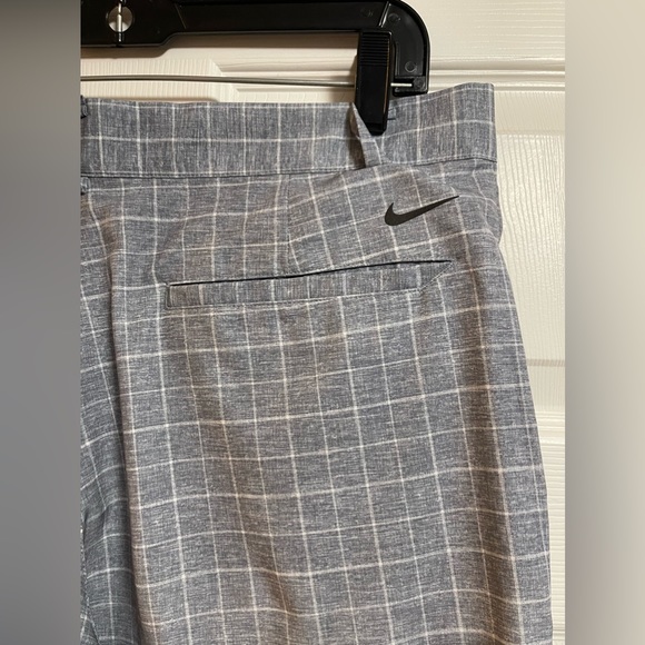 NIKE GOLF PLAID 5 POCKETS DRI-FIT PERFORMANCE SHORTS GRAY MEN'S SIZE 34 - Picture 4 of 8